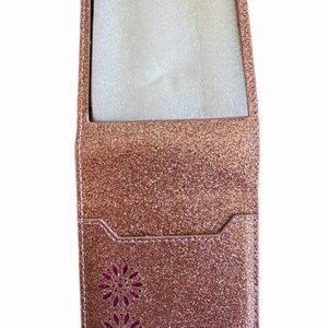 Glittery Rose Gold Card Holder